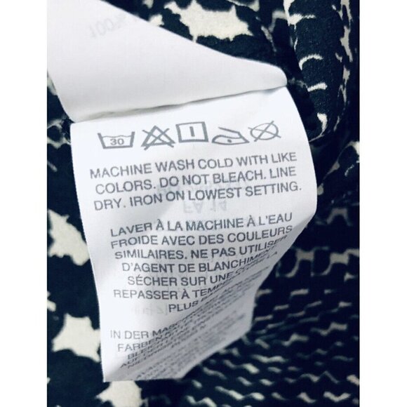 J Crew Top Womens 2 Graphic Plaid Sleeveless Button Up Tunic Black Blouse Tunic - Picture 9 of 9